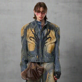 HEYFANCYSTYLE Men's Luxury Denim Regular Fit Jacket for Casual Wear